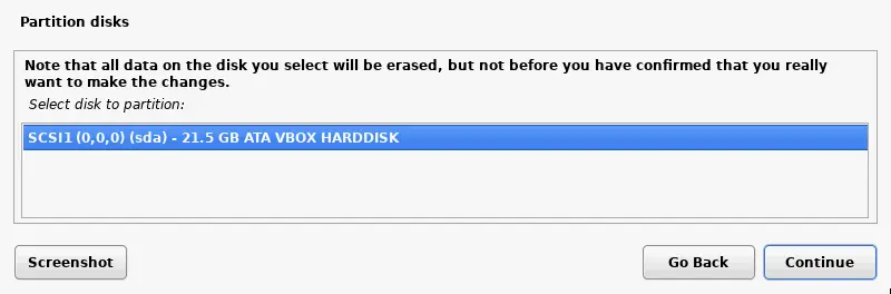 Disk partitioning