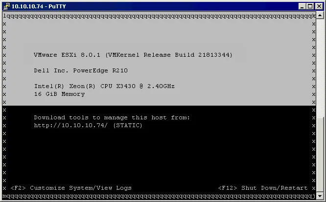 Opening the ESXi DCUI in the console remotely via SSH