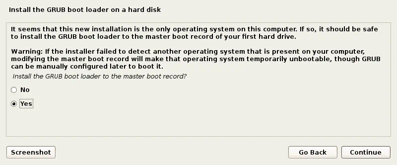 How to Install Kali Linux on VMware: Installing the GRUB boot loader