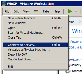 Connecting to a remote ESXi server