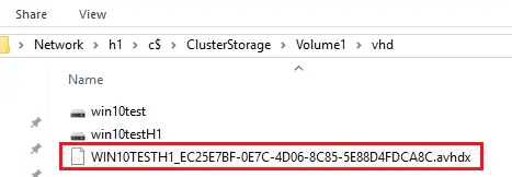 A differencing disk file created with a Hyper-V snapshot