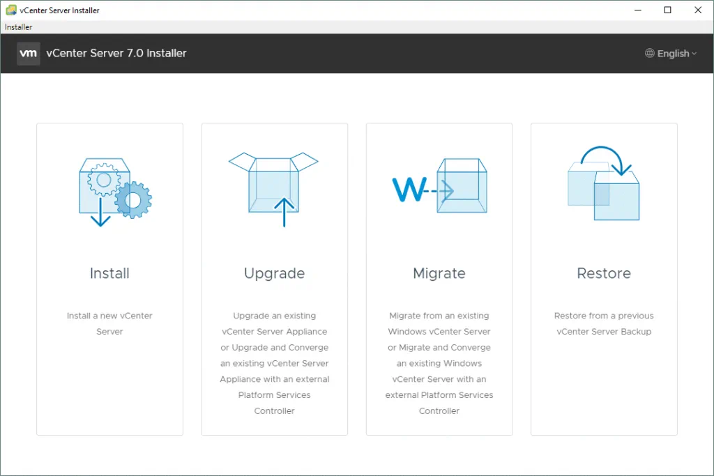 Running-a-standalone-vCenter-Server-7-installer