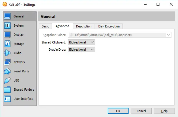 enabling shared clipboard and Drag n Drop features