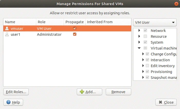 A new user has been configured to have the necessary permissions.