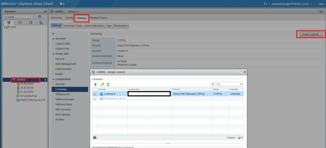 vSAN Licensing