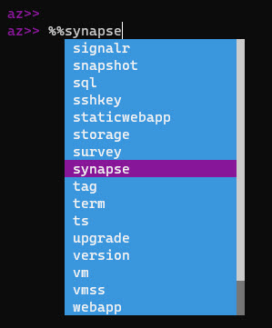 You can scope the available commands with the interactive mode