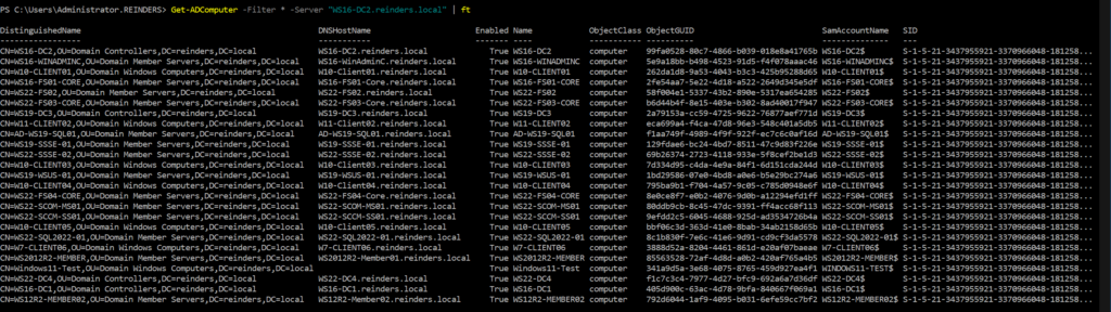 Our final output is showing output from a specific domain controller (DC) in our domain