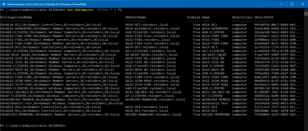 The basics of Get-ADComputer to find all computer objects