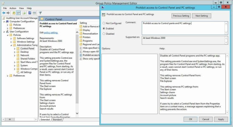 moderating control panel access