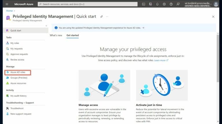 Option 3 - Review Azure AD roles Resource Audit History