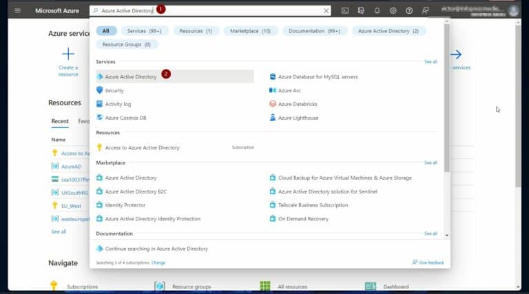 Open Azure Active Directory Portal