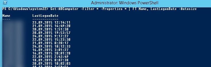 Create Active Directory Computer Reports with PowerShell. get-adcomputer filtered table