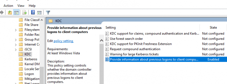 GPO with logon attributes