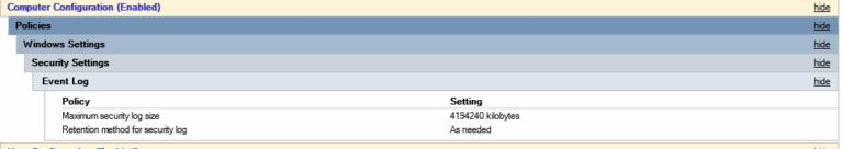 Create Active Directory Logon Reports with PowerShell. gpmc edit log size for whole domain