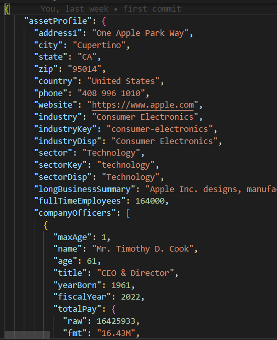 JSON Payload