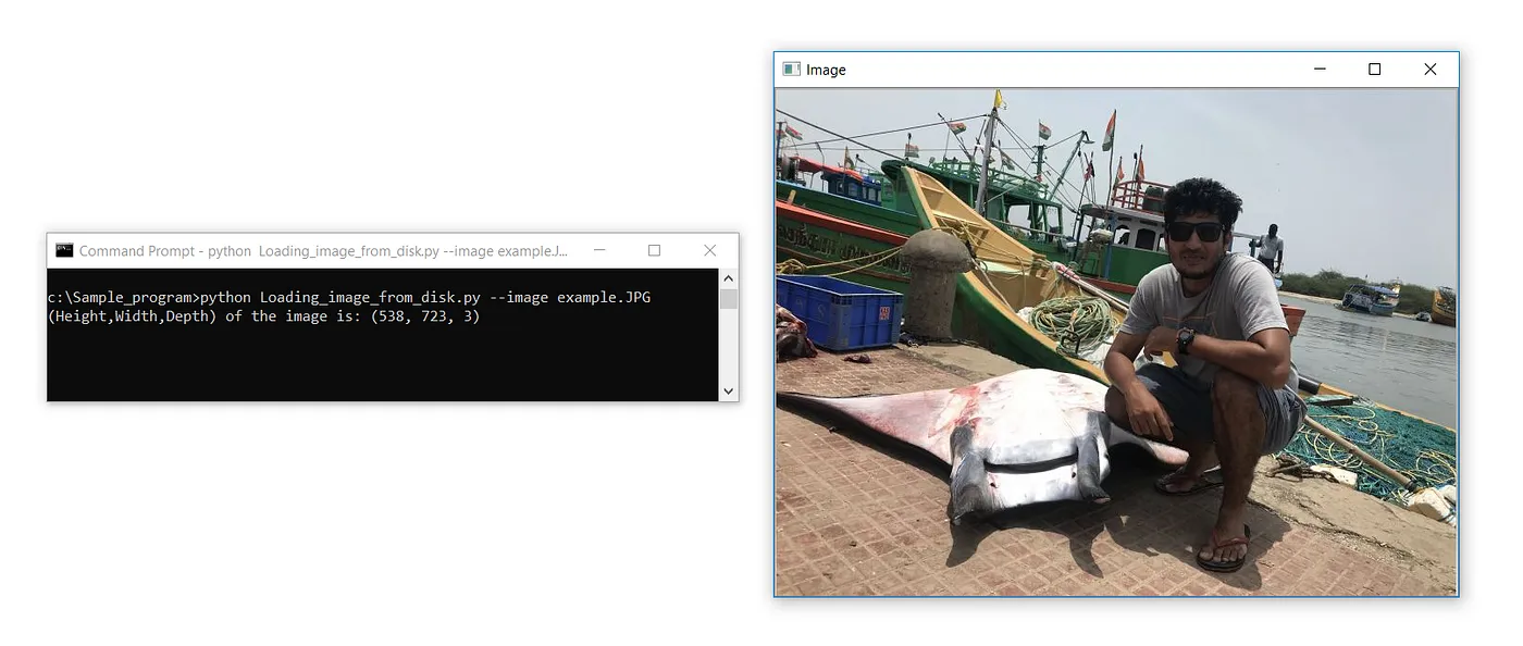 Fig 2.4 Prints the Height, Width, and Depth of the Image.