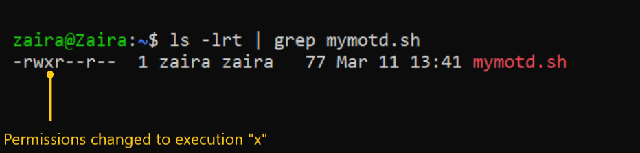Permission updated