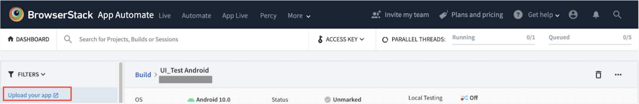 Upload your App