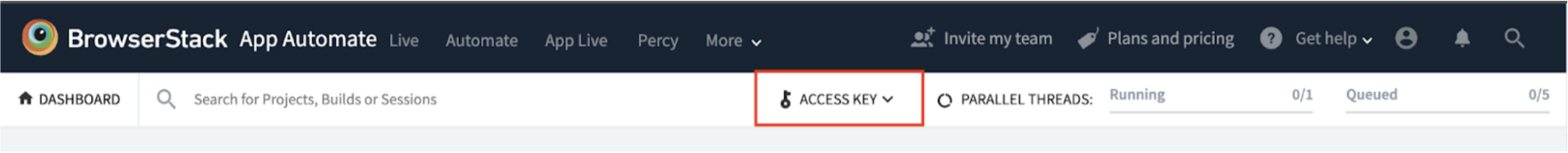 get your username and access key