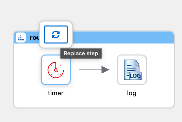 Click on the circular arrows to replace the timer component