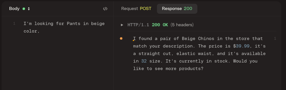 Send a POST request to localhost:8080/camel/chat