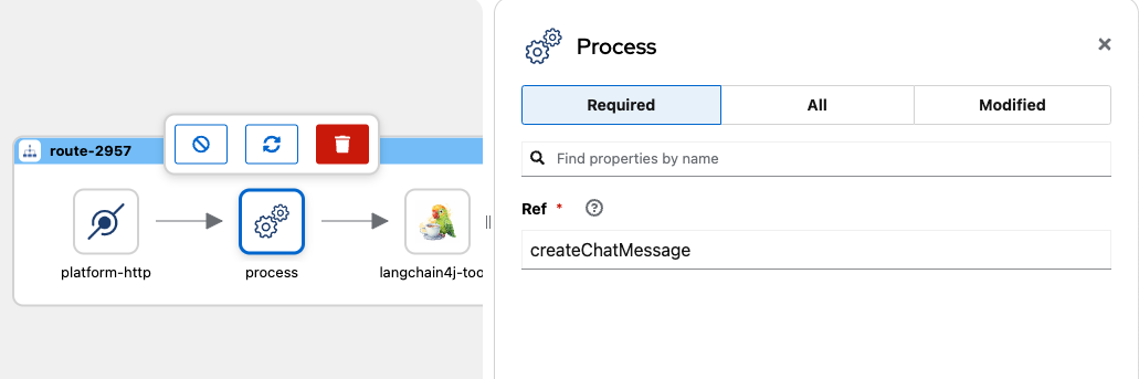 Set Ref with the value createChatMessage