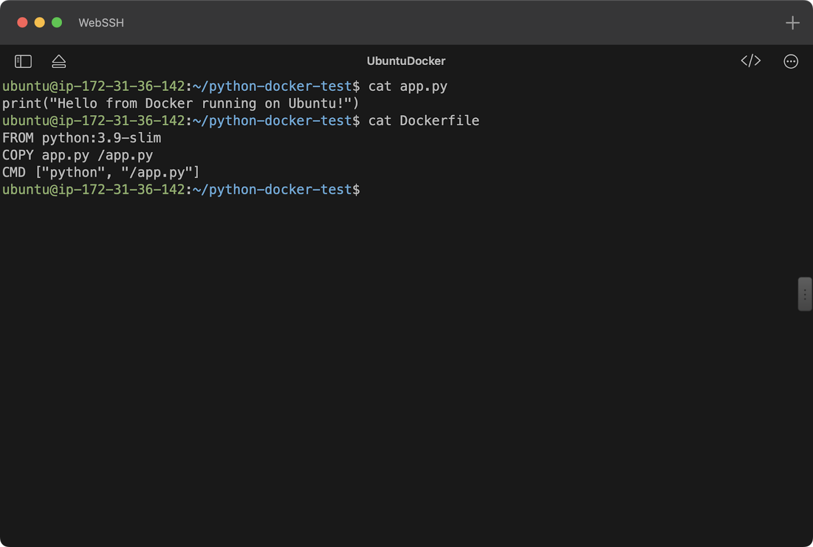 Demo Python application contents
